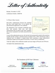 Stan Laurel Letter Signed With His Full Name -- Laurel Sends His Sympathies Following a Cancer Diagnosis -- With PSA/DNA COA